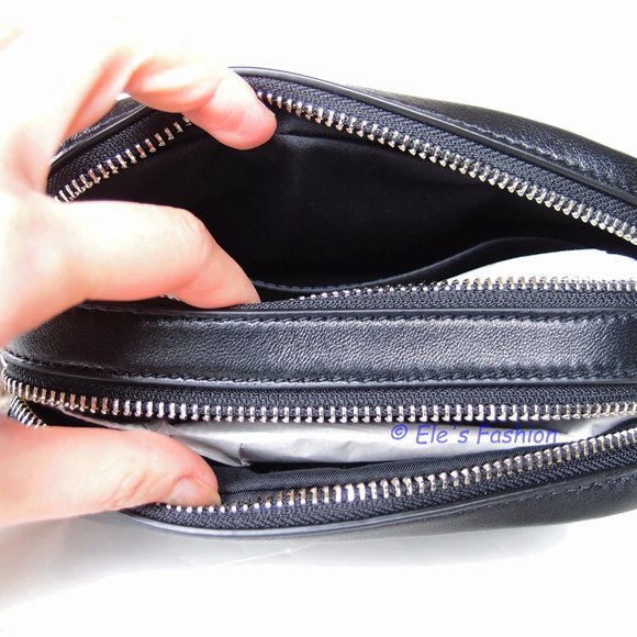 ❤️ NWT Tory Burch Perry Bombe Mini Puffy Leather Crossbody Bag BLACK Authentic - Picture 12 of 14